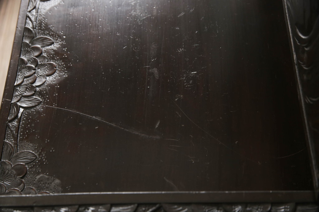 和製ビンテージ　軽井沢彫り　和モダンな雰囲気漂う三面鏡ドレッサー(鏡台、化粧台、ミラー、ヴィンテージ)(R-066492)
