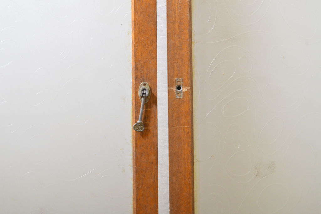レトロ建具　昭和レトロ　シンプルなデザインでお部屋に取り入れやすいガラス窓4枚セット(引き戸、ガラス戸、建具)(R-062715)