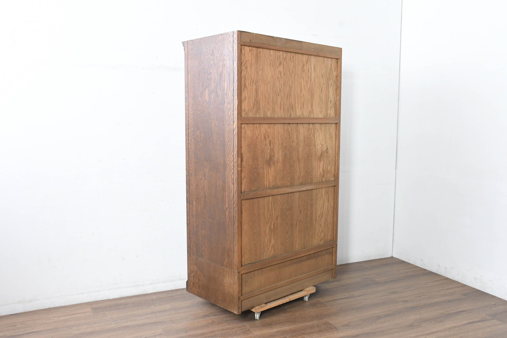 中古　美品　三越家具　ブルージュ(Brugge)　英国カントリースタイル 気品ただよう木目が魅力のアンティーク風ワードローブ(洋服タンス、衣装タンス、キャビネット、収納棚、戸棚)(R-083530)