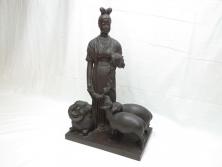 【古美術買取】TAKEZO　新海竹蔵(Shinkai Takezo)　ブロンズ　女性と羊(置き物、近代彫刻)を買取りました。
