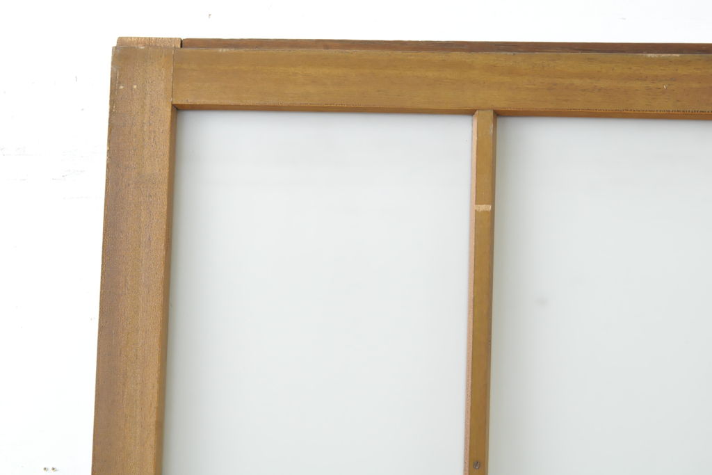 アンティーク建具　シンプルなデザインでどんな空間にも合わせやすいガラス引き戸1枚(ガラス戸、建具)(R-062811)