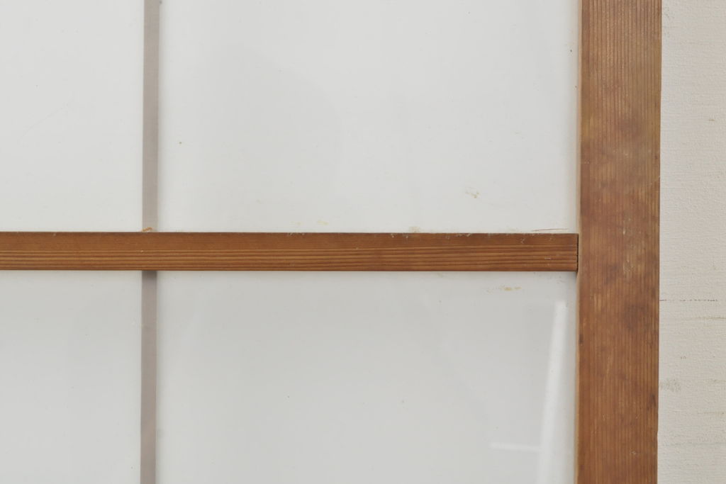昭和レトロ　ほっこりと懐かしさを感じるすりガラスの引き戸2枚セット(ガラス戸、建具)(R-062651)
