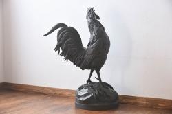 【古美術買取】フランスアンティーク F.BARBEDIENNE　A.Cain　ブロンズ像(アンティーク、ニワトリ像、鶏)を買取りました。