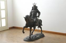 【古美術買取】武将　ブロンズ像(戦国、騎馬、置物、オブジェ、店舗什器)を買取りました。