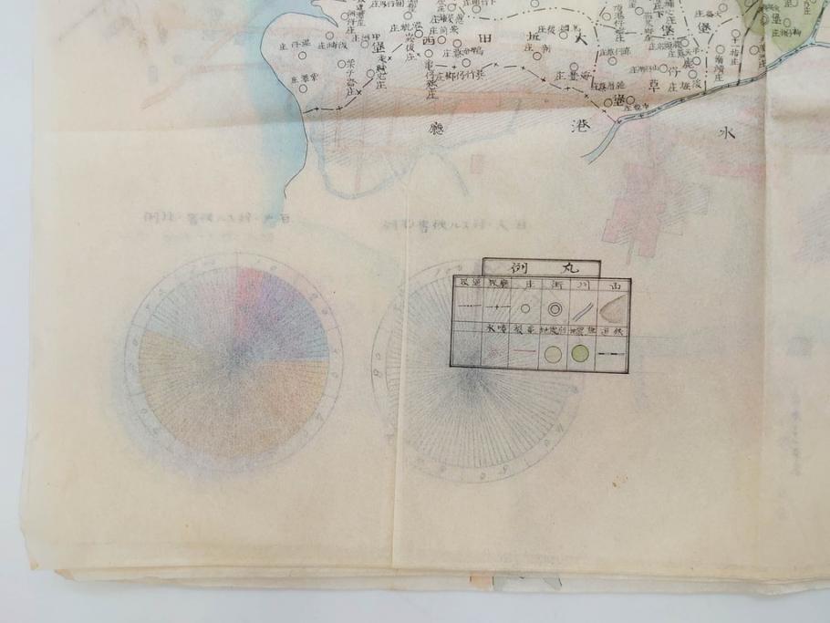 戦前　当時物　嘉義地震　震災略図　震災被害略図　震災概況略図9枚(台湾、中国、古文書、古地図)(R-077176)