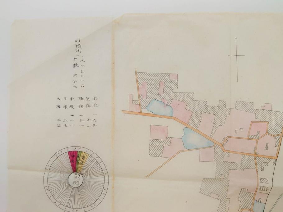 戦前　当時物　嘉義地震　震災略図　震災被害略図　震災概況略図9枚(台湾、中国、古文書、古地図)(R-077176)