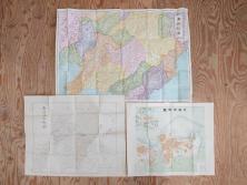 明治大正期　当時物　満州地図&市街地図　大連市街図　青泥窪市街図　古地図3枚セット(南満州鉄道、大阪十字屋出版、大連天野満書堂、古文書、中国)(R-077217)