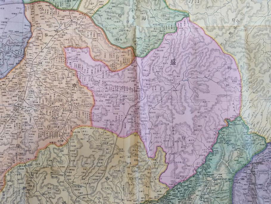 明治大正期　当時物　満州地図&市街地図　大連市街図　青泥窪市街図　古地図3枚セット(南満州鉄道、大阪十字屋出版、大連天野満書堂、古文書、中国)(R-077217)