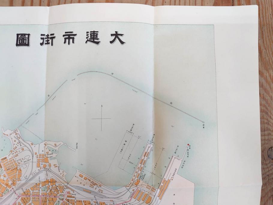 明治大正期　当時物　満州地図&市街地図　大連市街図　青泥窪市街図　古地図3枚セット(南満州鉄道、大阪十字屋出版、大連天野満書堂、古文書、中国)(R-077217)