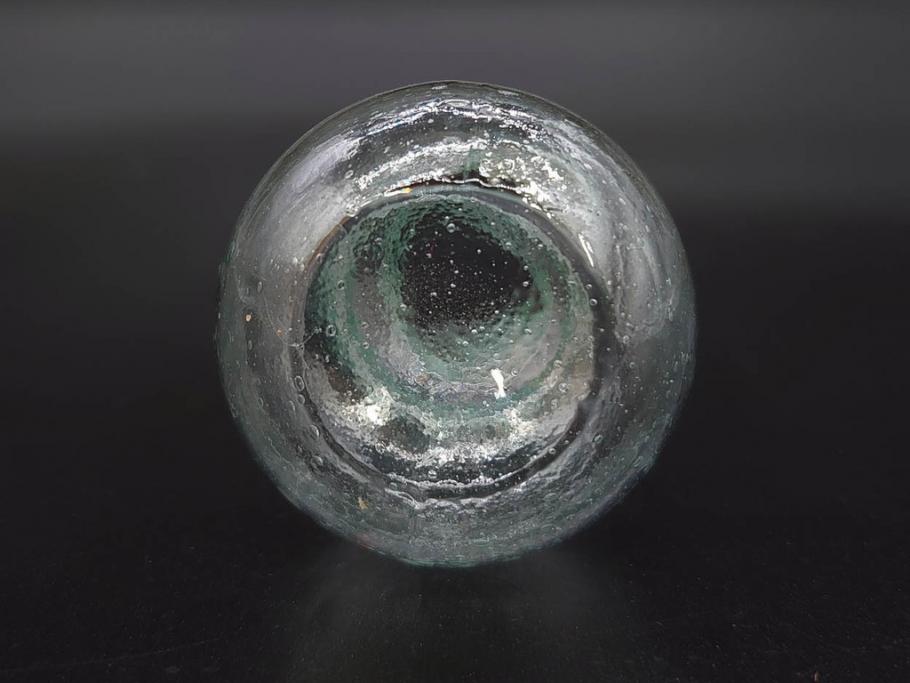 戦前　当時物　瓢箪型　気泡や絶妙なフォルムが味わいのあるニッキ水瓶5個セット(豆ガラス、ちびニッキ水、ガラス容器、駄菓子屋ビン、ペロペロ、レトロガラス、一輪挿し、ひょうたん)(R-077061)