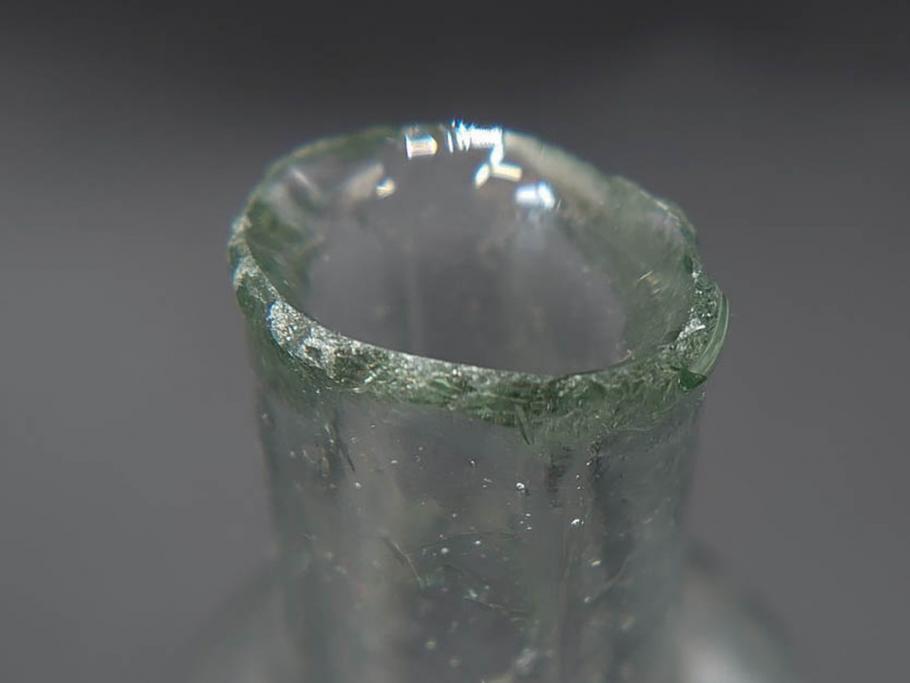 戦前　当時物　瓢箪型　気泡や絶妙なフォルムが味わいのあるニッキ水瓶5個セット(豆ガラス、ちびニッキ水、ガラス容器、駄菓子屋ビン、ペロペロ、レトロガラス、一輪挿し、ひょうたん)(R-077062)