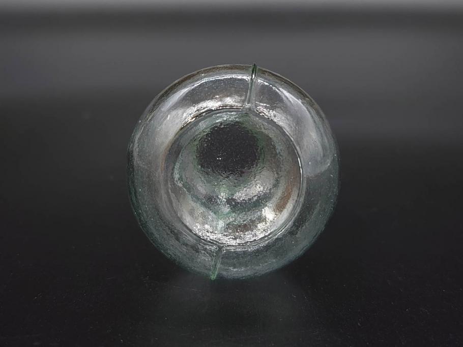 戦前　当時物　瓢箪型　気泡や絶妙なフォルムが味わいのあるニッキ水瓶5個セット(豆ガラス、ちびニッキ水、ガラス容器、駄菓子屋ビン、ペロペロ、レトロガラス、一輪挿し、ひょうたん)(R-077062)