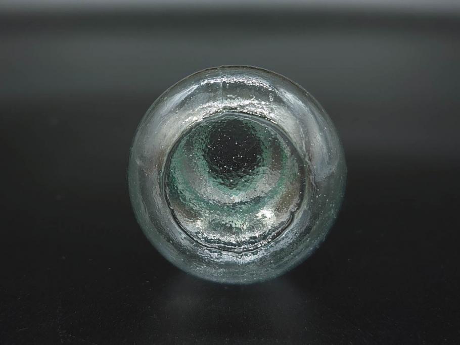戦前　当時物　瓢箪型　気泡や絶妙なフォルムが味わいのあるニッキ水瓶5個セット(豆ガラス、ちびニッキ水、ガラス容器、駄菓子屋ビン、ペロペロ、レトロガラス、一輪挿し、ひょうたん)(R-077062)