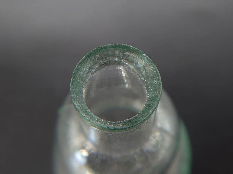 戦前　当時物　瓢箪型　気泡や絶妙なフォルムが味わいのあるニッキ水瓶5個セット(豆ガラス、ちびニッキ水、ガラス容器、駄菓子屋ビン、ペロペロ、レトロガラス、一輪挿し、ひょうたん)(R-077063)