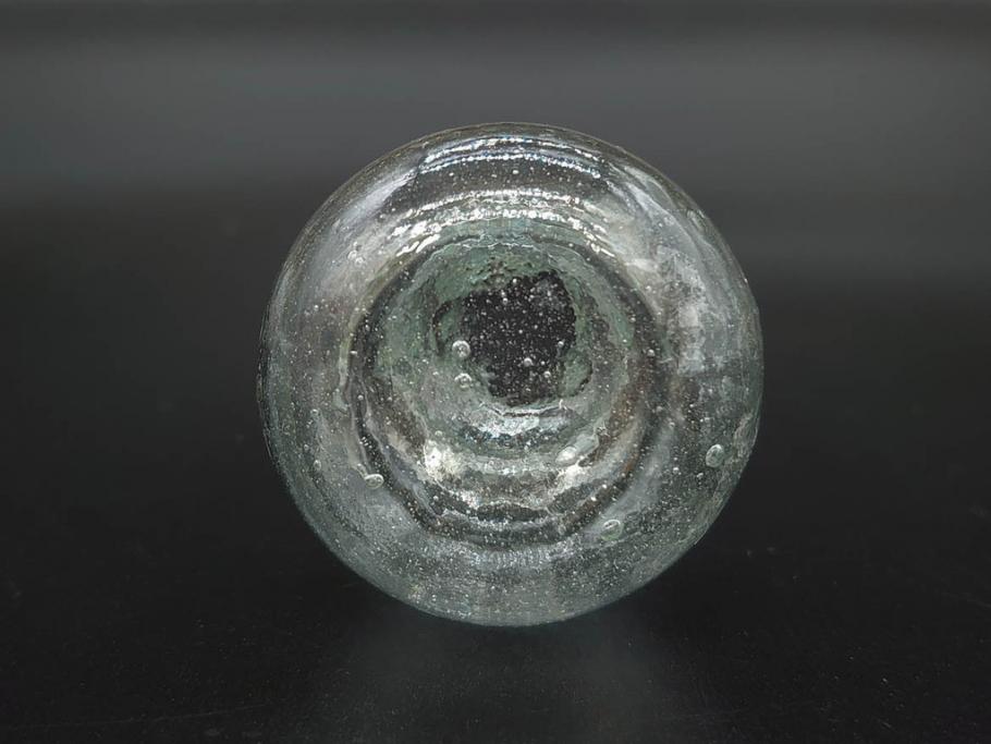 戦前　当時物　瓢箪型　気泡や絶妙なフォルムが味わいのあるニッキ水瓶5個セット(豆ガラス、ちびニッキ水、ガラス容器、駄菓子屋ビン、ペロペロ、レトロガラス、一輪挿し、ひょうたん)(R-077063)