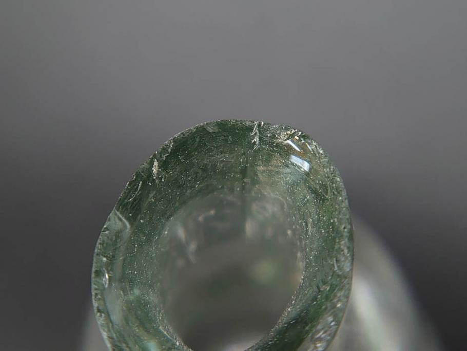 戦前　当時物　瓢箪型　気泡や絶妙なフォルムが味わいのあるニッキ水瓶5個セット(豆ガラス、ちびニッキ水、ガラス容器、駄菓子屋ビン、ペロペロ、レトロガラス、一輪挿し、ひょうたん)(R-077063)