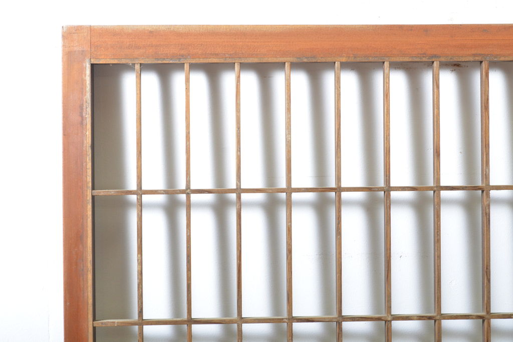 アンティーク建具　和の空間づくりにおすすめなガラス入り障子戸4枚セット(引き戸、ガラス戸、建具)(R-063029)