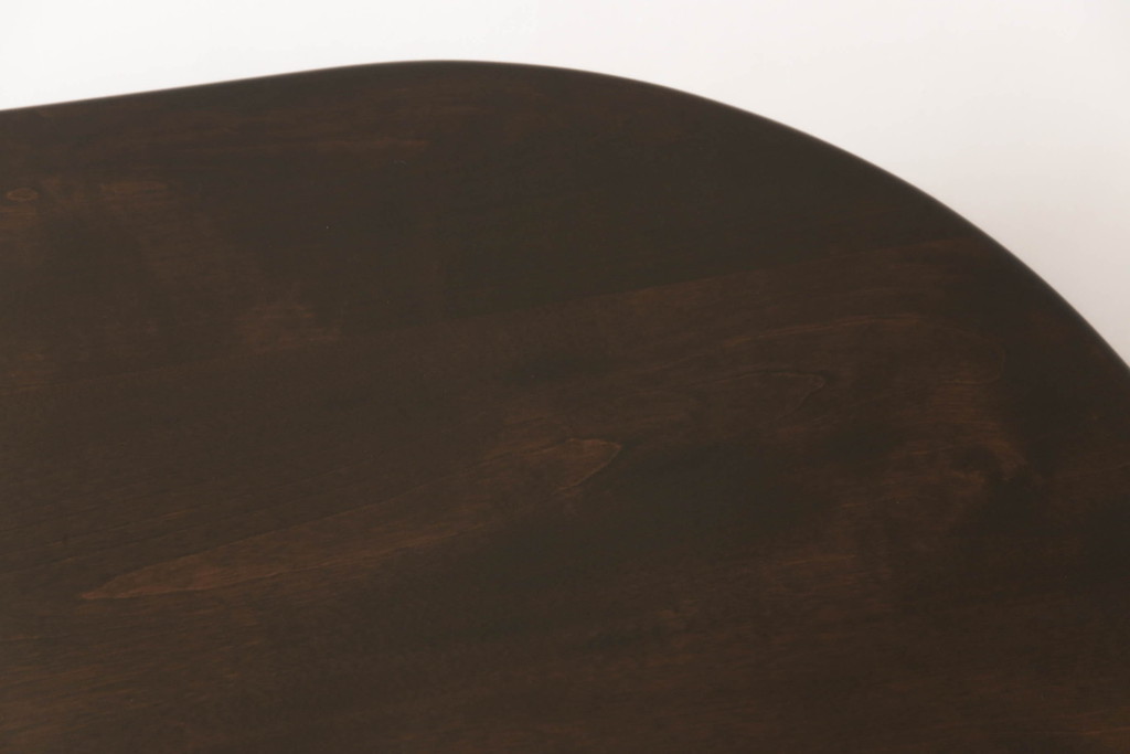 和製ビンテージ　松本民芸家具　シックな佇まいがお洒落なトレッスル楕円卓(2人掛け、4人掛け、6人掛け、ダイニングテーブル、オーバル型、ヴィンテージ)(定価約32万円)(R-053587)