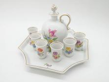 【骨董買取】ドイツ　マイセン　Meissen　リキュールセット(フラワー、テーブルウェア、花、ボトル、トレイ、トレー、カップ、酒器、洋食器)を買取りました。