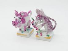 【骨董買取】ドイツ　マイセン　Meissen　子　亥　干支人形(十二支、鼠、ねずみ、ネズミ、猪、いのしし、イノシシ、置物、フィギュリン)を買取りました。