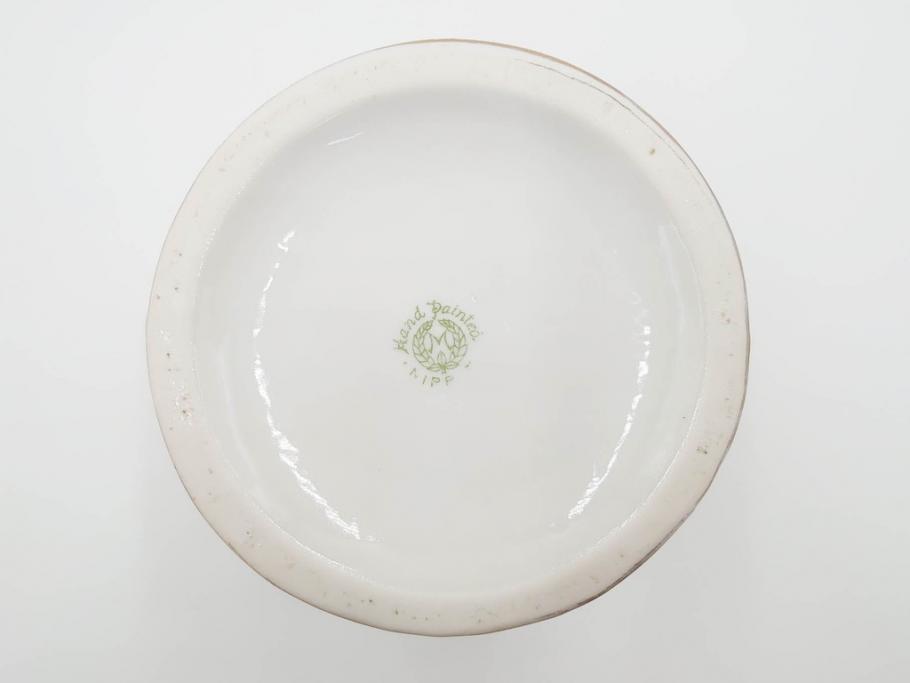 明治〜大正期　オールドノリタケ　NORITAKE　ハンドペイント　金彩　金盛　白鳥葦文　優雅な雰囲気漂うポット・カップ&ソーサー4客・プレート5枚セット(トリオ、デミタス、コーヒー、C&S、碗皿)(R-083678)