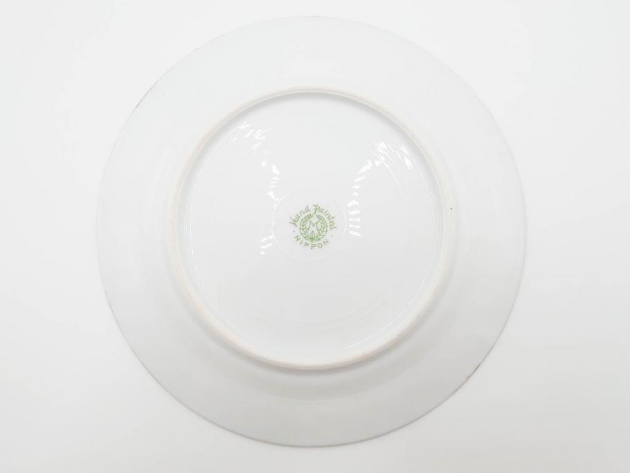 明治〜大正期　オールドノリタケ　NORITAKE　ハンドペイント　金彩　金盛　白鳥葦文　優雅な雰囲気漂うポット・カップ&ソーサー4客・プレート5枚セット(トリオ、デミタス、コーヒー、C&S、碗皿)(R-083678)