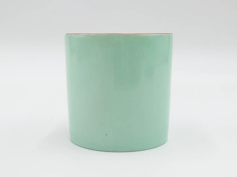 昭和初期　オールドノリタケ　NORITAKE　金彩　色蒔き?　ピンク　クリーム　グリーン　ブルー　グレー　心がほどけるような色彩のやさしさが魅力のカップ&ソーサー5客セット(マルキ印、碗皿、C&S、洋食器)(R-083679)