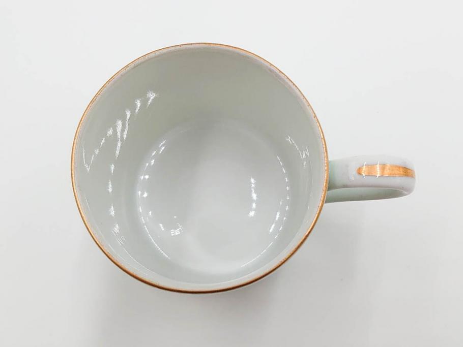 昭和初期　オールドノリタケ　NORITAKE　金彩　色蒔き?　ピンク　クリーム　グリーン　ブルー　グレー　心がほどけるような色彩のやさしさが魅力のカップ&ソーサー5客セット(マルキ印、碗皿、C&S、洋食器)(R-083679)