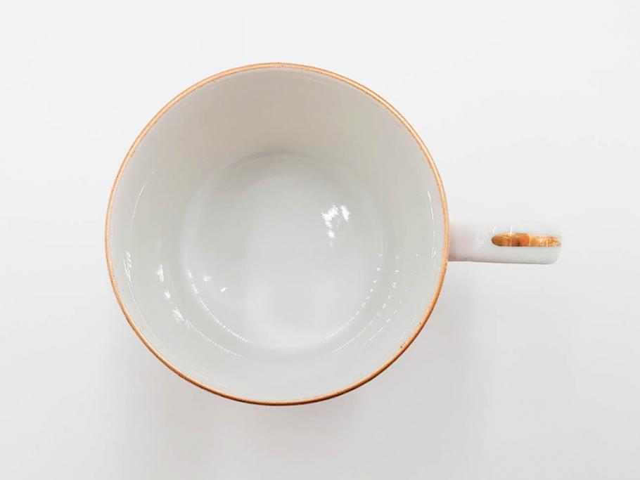 昭和初期　オールドノリタケ　NORITAKE　金彩　色蒔き?　ピンク　クリーム　グリーン　ブルー　グレー　心がほどけるような色彩のやさしさが魅力のカップ&ソーサー5客セット(マルキ印、碗皿、C&S、洋食器)(R-083679)