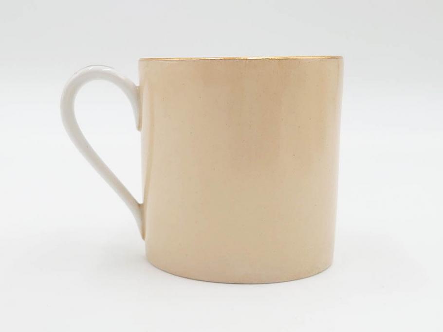 昭和初期　オールドノリタケ　NORITAKE　金彩　色蒔き?　ピンク　クリーム　グリーン　ブルー　グレー　心がほどけるような色彩のやさしさが魅力のカップ&ソーサー5客セット(マルキ印、碗皿、C&S、洋食器)(R-083679)