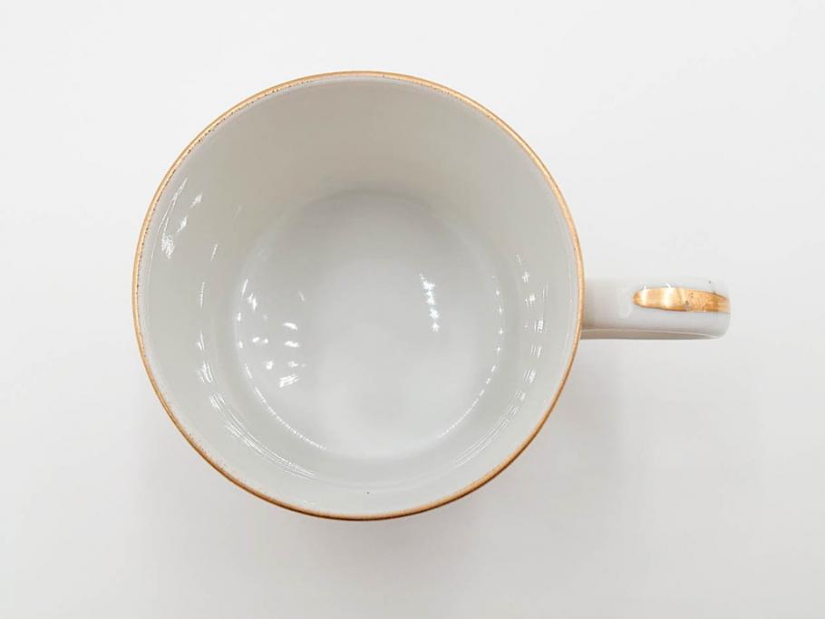 昭和初期　オールドノリタケ　NORITAKE　金彩　色蒔き?　ピンク　クリーム　グリーン　ブルー　グレー　心がほどけるような色彩のやさしさが魅力のカップ&ソーサー5客セット(マルキ印、碗皿、C&S、洋食器)(R-083679)
