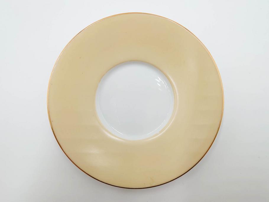 昭和初期　オールドノリタケ　NORITAKE　金彩　色蒔き?　ピンク　クリーム　グリーン　ブルー　グレー　心がほどけるような色彩のやさしさが魅力のカップ&ソーサー5客セット(マルキ印、碗皿、C&S、洋食器)(R-083679)