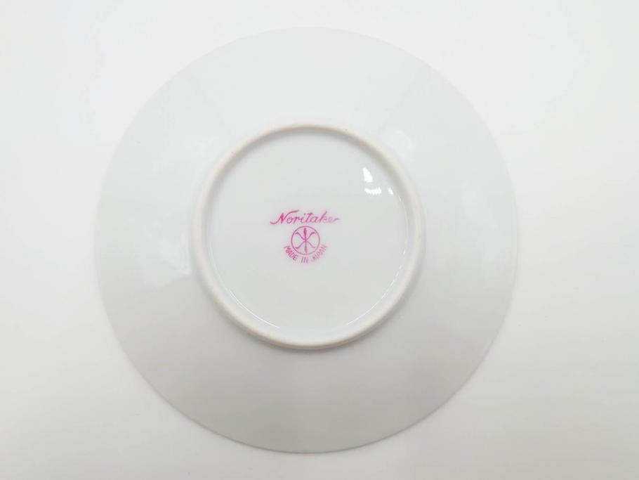 昭和初期　オールドノリタケ　NORITAKE　金彩　色蒔き?　ピンク　クリーム　グリーン　ブルー　グレー　心がほどけるような色彩のやさしさが魅力のカップ&ソーサー5客セット(マルキ印、碗皿、C&S、洋食器)(R-083679)
