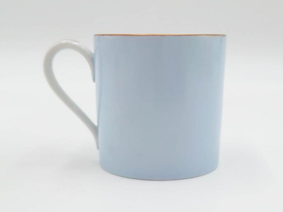 昭和初期　オールドノリタケ　NORITAKE　金彩　色蒔き?　ピンク　クリーム　グリーン　ブルー　グレー　心がほどけるような色彩のやさしさが魅力のカップ&ソーサー5客セット(マルキ印、碗皿、C&S、洋食器)(R-083679)