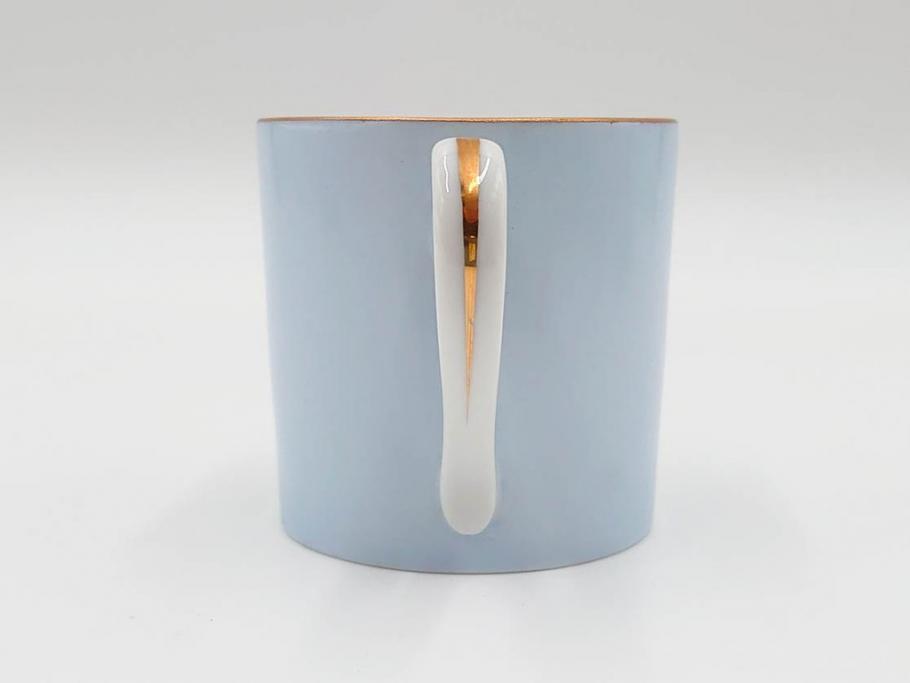 昭和初期　オールドノリタケ　NORITAKE　金彩　色蒔き?　ピンク　クリーム　グリーン　ブルー　グレー　心がほどけるような色彩のやさしさが魅力のカップ&ソーサー5客セット(マルキ印、碗皿、C&S、洋食器)(R-083679)
