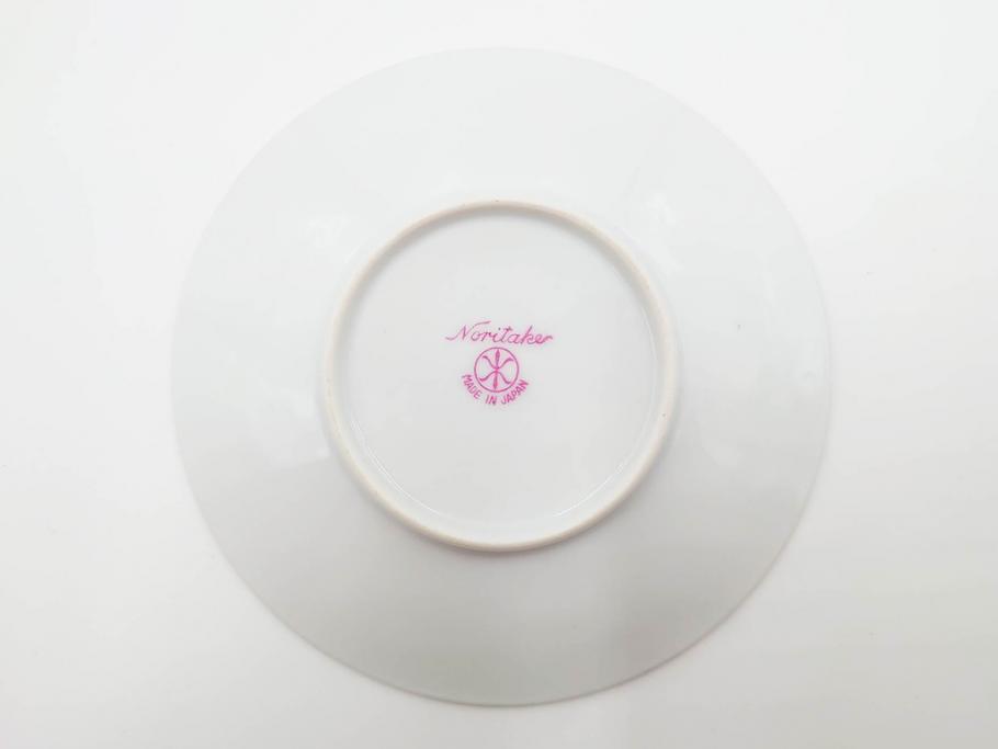 昭和初期　オールドノリタケ　NORITAKE　金彩　色蒔き?　ピンク　クリーム　グリーン　ブルー　グレー　心がほどけるような色彩のやさしさが魅力のカップ&ソーサー5客セット(マルキ印、碗皿、C&S、洋食器)(R-083679)