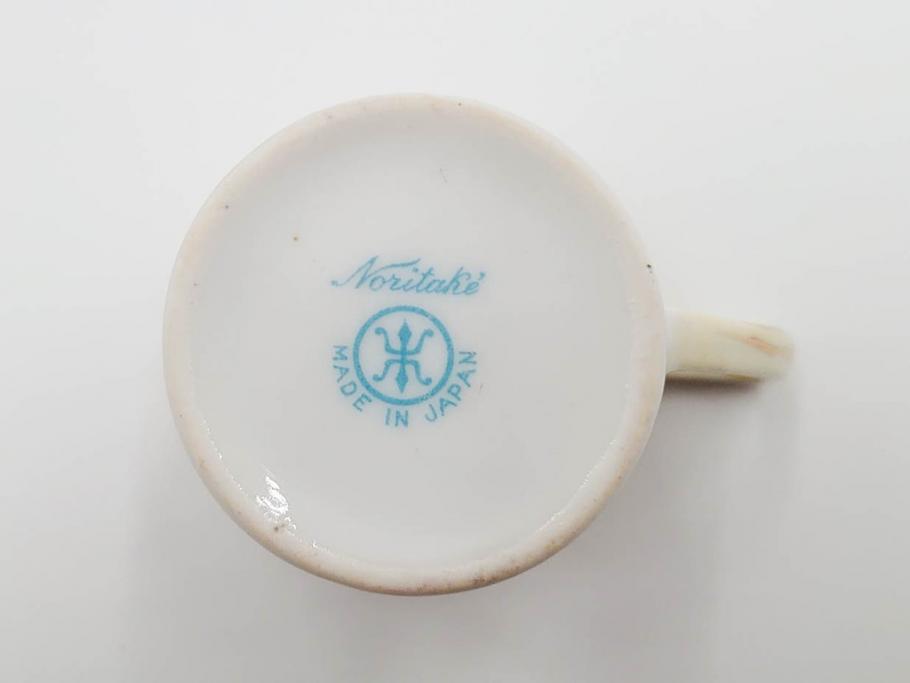 戦前　オールドノリタケ　NORITAKE　ハンドペイント　金彩　金盛　花　どんなシーンにも華を添え優雅な空間を創り出すカップ&ソーサー5客セット(マルキ印、ヤジロベー印、碗皿、C&S、洋食器)(R-083680)