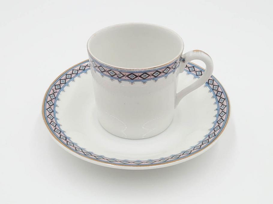 戦前　オールドノリタケ　NORITAKE　ハンドペイント　金彩　金盛　花　どんなシーンにも華を添え優雅な空間を創り出すカップ&ソーサー5客セット(マルキ印、ヤジロベー印、碗皿、C&S、洋食器)(R-083680)