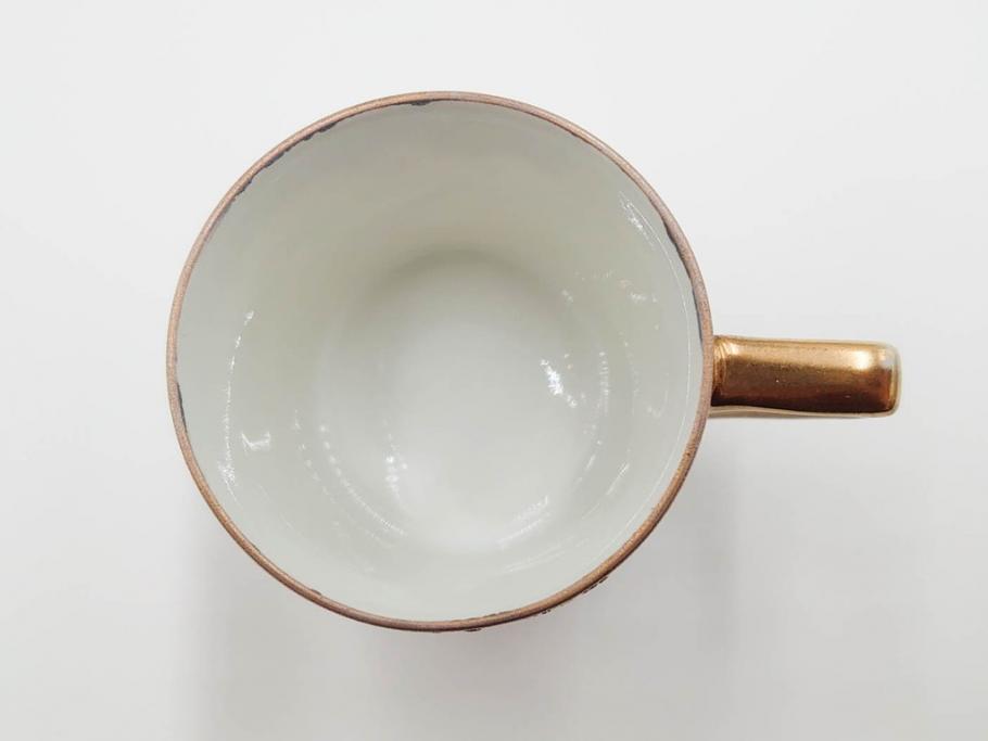 戦前　オールドノリタケ　NORITAKE　オールド名陶　ハンドペイント　ラスター彩　金彩　金盛　花　バラエティ豊かなデザインで毎日を彩るカップ&ソーサー4客セット(フラワー、マルキ印、ライジングサン印、碗皿、C&S、洋食器)(R-083681)