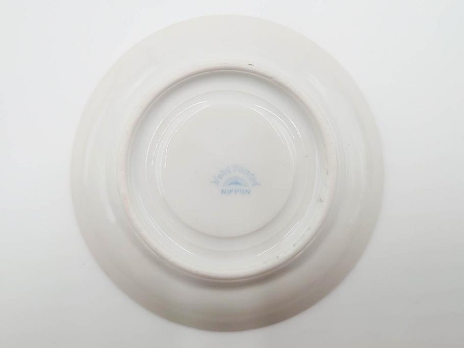 戦前　オールドノリタケ　NORITAKE　オールド名陶　ハンドペイント　ラスター彩　金彩　金盛　花　バラエティ豊かなデザインで毎日を彩るカップ&ソーサー4客セット(フラワー、マルキ印、ライジングサン印、碗皿、C&S、洋食器)(R-083681)