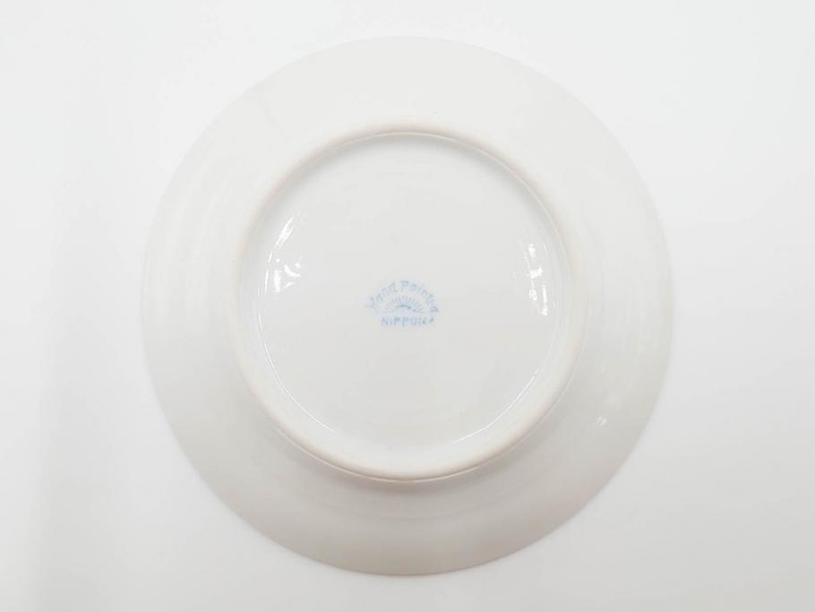 戦前　オールドノリタケ　NORITAKE　オールド名陶　ハンドペイント　ラスター彩　金彩　金盛　花　バラエティ豊かなデザインで毎日を彩るカップ&ソーサー4客セット(フラワー、マルキ印、ライジングサン印、碗皿、C&S、洋食器)(R-083681)