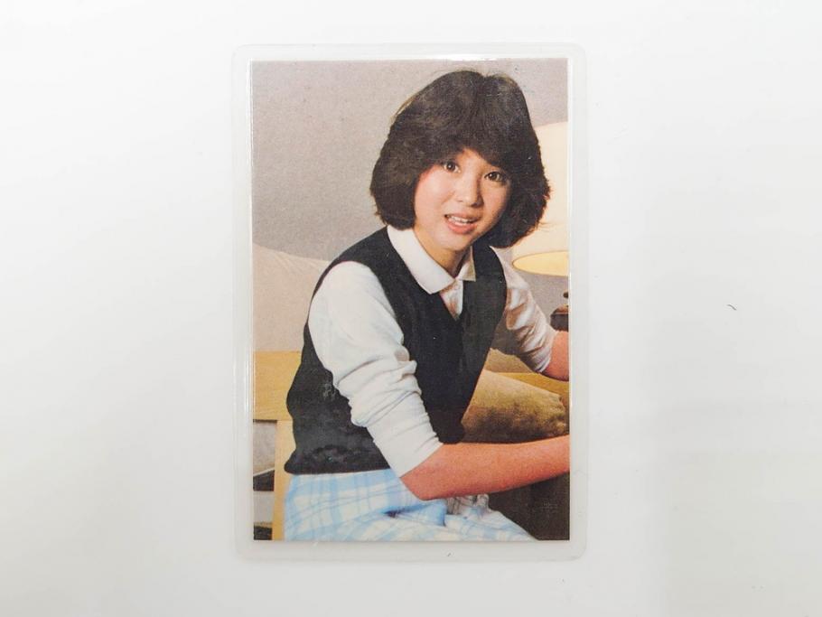 当時物　昭和期　松田聖子　キャンディーズ　伊藤蘭　藤村美樹　田中好子　大場久美子　ラミネートカード　ブロマイドなど21点セット(サンミュージック、渡辺プロダクション、アイドル、歌手、女優)(R-083682)