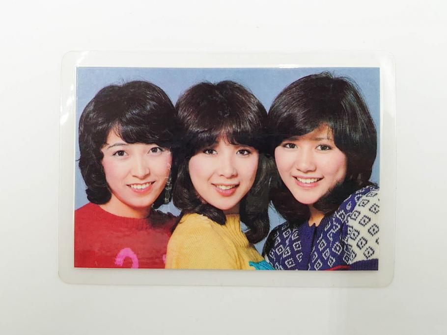 当時物　昭和期　松田聖子　キャンディーズ　伊藤蘭　藤村美樹　田中好子　大場久美子　ラミネートカード　ブロマイドなど21点セット(サンミュージック、渡辺プロダクション、アイドル、歌手、女優)(R-083682)