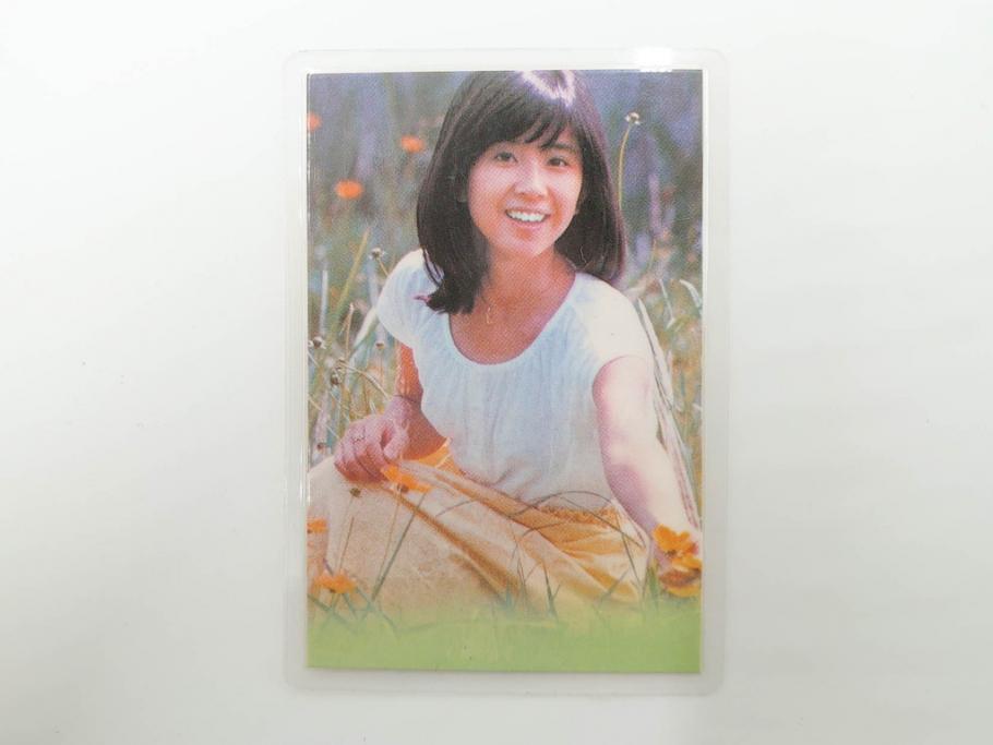 当時物　昭和期　松田聖子　キャンディーズ　伊藤蘭　藤村美樹　田中好子　大場久美子　ラミネートカード　ブロマイドなど21点セット(サンミュージック、渡辺プロダクション、アイドル、歌手、女優)(R-083682)
