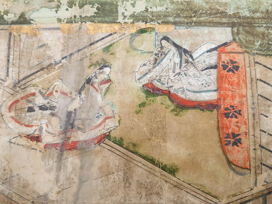 時代物　江戸期　奈良絵7枚セット(物語絵、風景、貴族、狐)(R-083684)