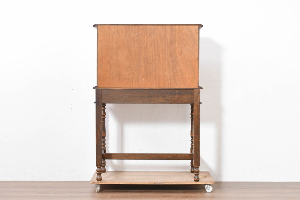 中古　美品　三越家具(現カントリーハウス)　Brugge(ブルージュ)　温かみのある色合いが素敵!カントリースタイルの空間づくりにおすすめのライティングビューロー(簿記机、ワークデスク、在宅用、在宅ワーク用)(定価約36万円)(R-083715)