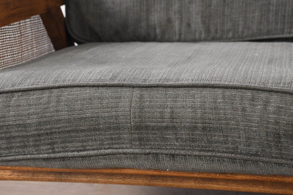 中古　アクメ ファニチャー(ACME Furniture)　ウィッカー(WICKER)　落ち着いた色味でどの空間にも取り入れやすい2人掛けソファ(2P、二人掛け)(R-083601)