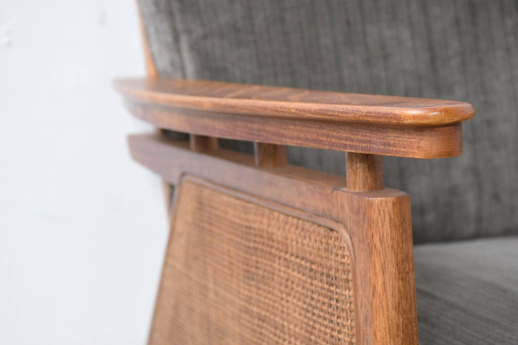 中古　アクメ ファニチャー(ACME Furniture)　ウィッカー(WICKER)　落ち着いた色味でどの空間にも取り入れやすい2人掛けソファ(2P、二人掛け)(R-083601)