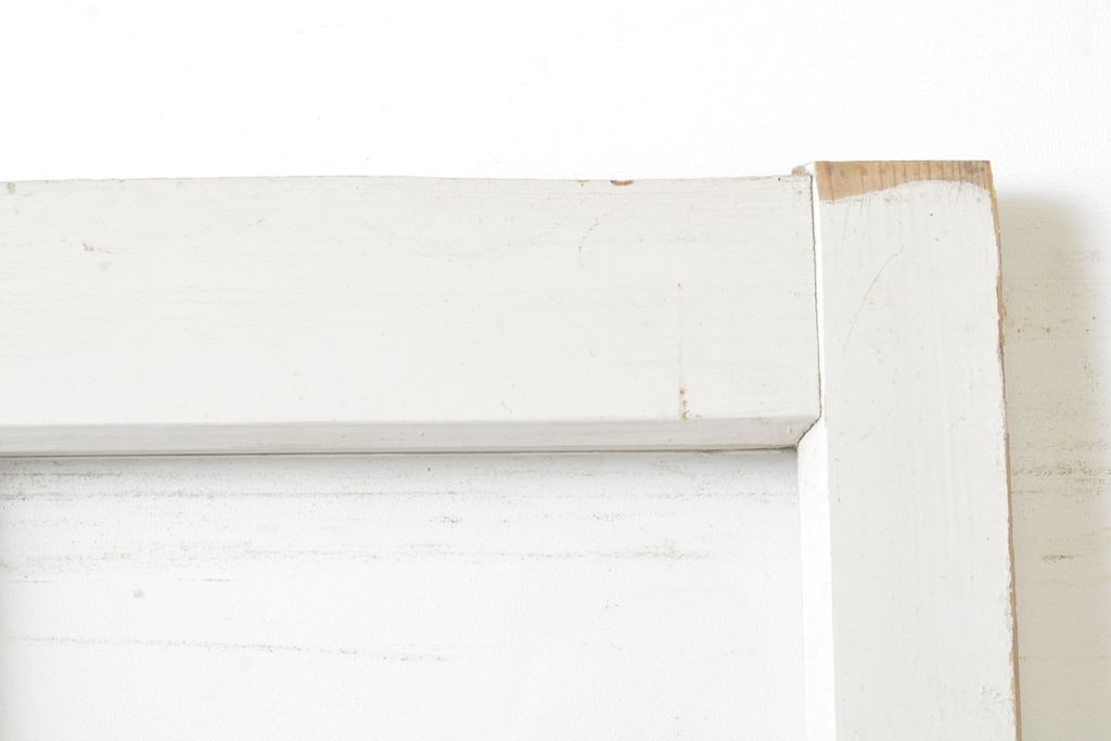 アンティーク建具　ペイント仕上げ限定　ホワイトカラーが爽やかなガラス戸1枚セット(引き戸、建具)(R-062865)