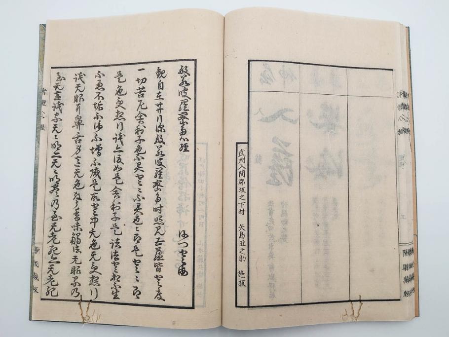 江戸〜明治期　諸體心経(諸体心経)　和本(般若心経、仏教、古書)(R-083688)